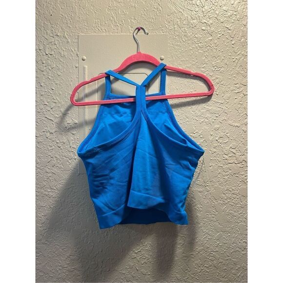 All In Motion Blue Rib Seamless Cropped Tank Top Woman’s Size XXL NEW - Picture 8 of 10